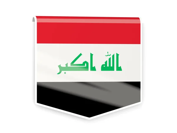 Etichetta della bandiera iraq — Foto Stock