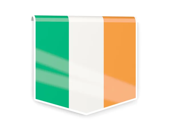 Label van de vlag van Ierland — Stockfoto