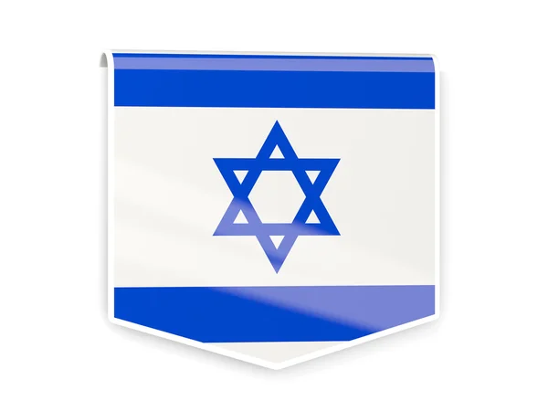 Etiqueta de la bandera de Israel —  Fotos de Stock