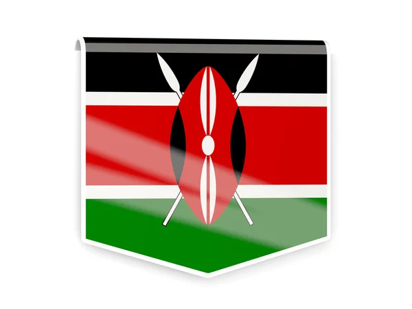 Flagga etikett i kenya — Stockfoto