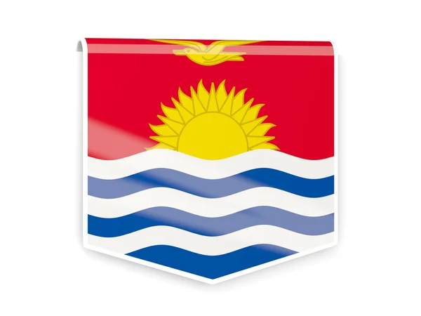 Étiquette drapeau des kiribati — Photo