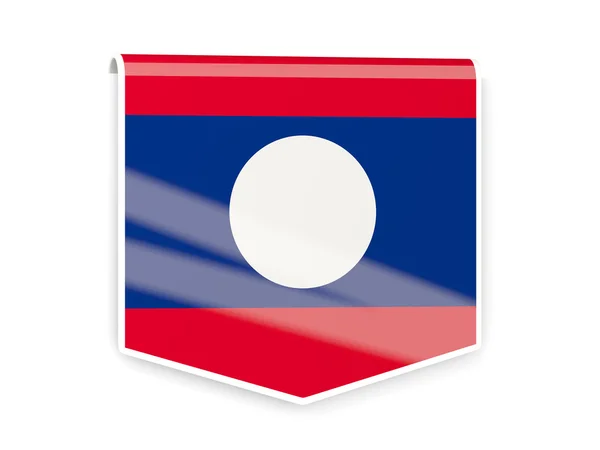 Flagga etikett av laos — Stockfoto
