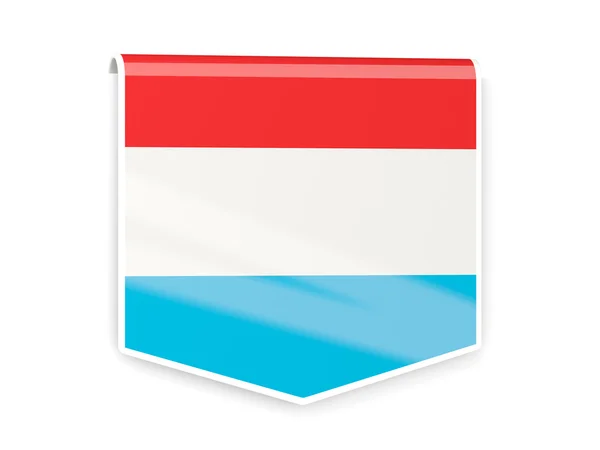 Rótulo da bandeira do Luxemburgo — Fotografia de Stock