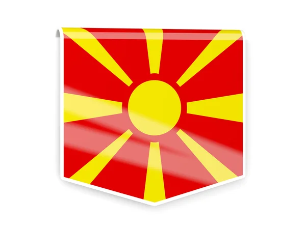 Makedonya'nın bayrak etiket — Stok fotoğraf