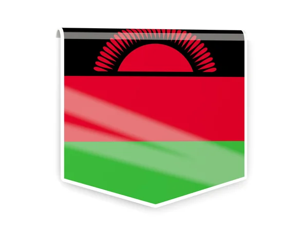Flagga etikett av malawi — Stockfoto
