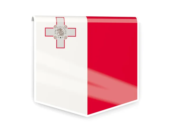 Label van de vlag van malta — Stockfoto