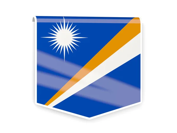 Flag label of marshall islands — Stock Photo, Image