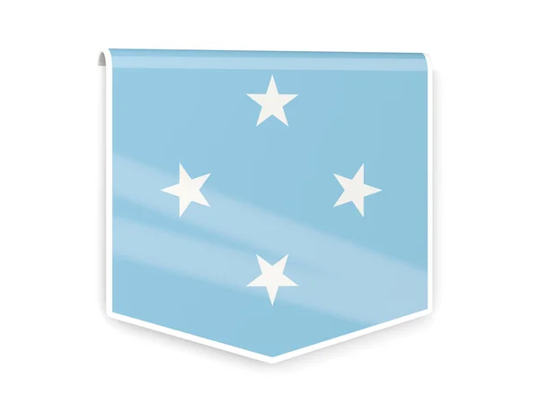 Flagga etikett Mikronesiens — Stockfoto