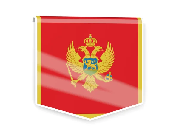 Štítek vlajka Černé hory — Stock fotografie