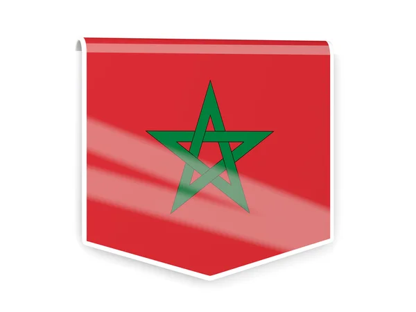 Flag label of morocco — Stock Photo, Image