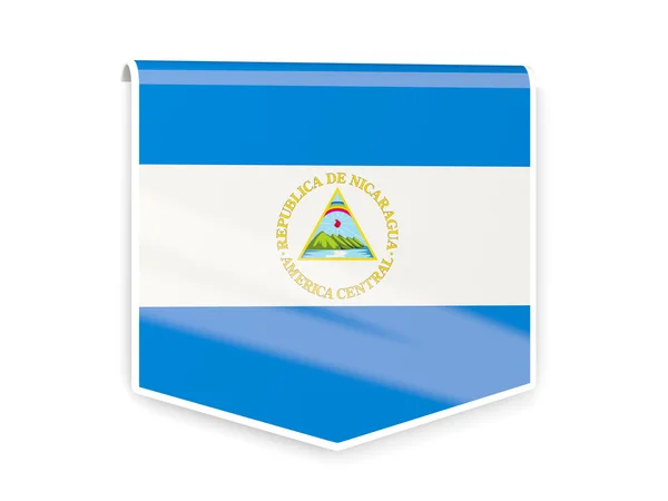 Flag label of nicaragua — Stock Photo, Image