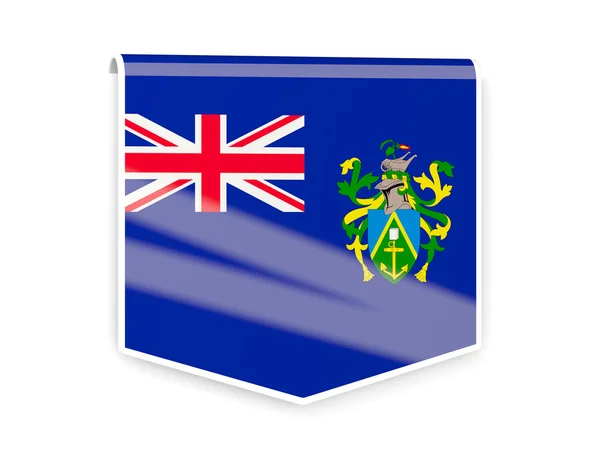 Flag label of pitcairn islands — Stock Photo, Image