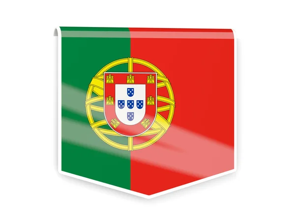 Flag label of portugal — Stock Photo, Image