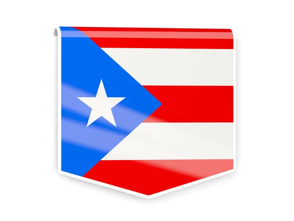 Flagga etikett i puerto rico — Stockfoto