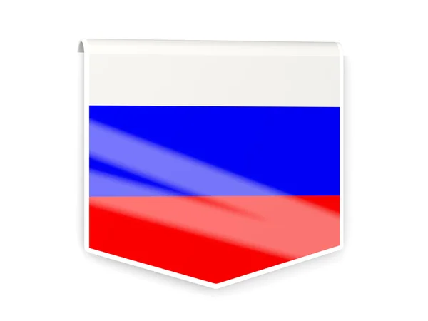 Rótulo da bandeira da Rússia — Fotografia de Stock