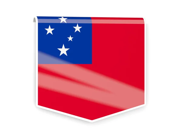 Flagga etiketten på samoa — Stockfoto