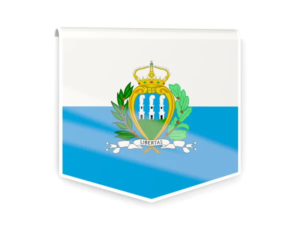 Rótulo da bandeira de san marino — Fotografia de Stock