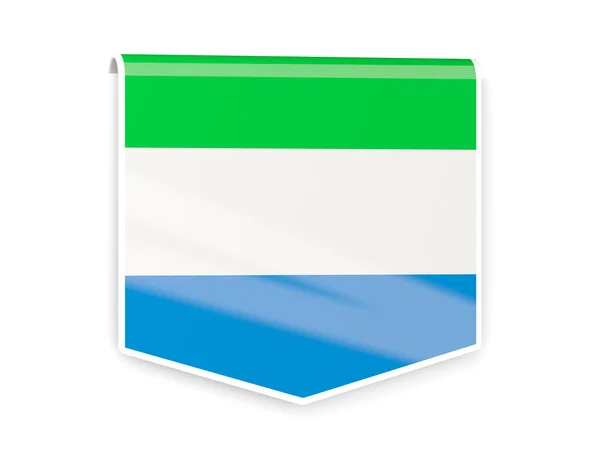 Label van de vlag van sierra leone — Stockfoto