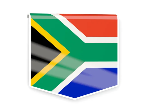 Flagga etikett i Sydafrika — Stockfoto