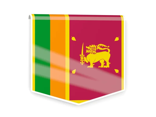 Rótulo da bandeira de sri lanka — Fotografia de Stock