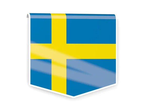 Flag label of sweden — Stock Photo, Image