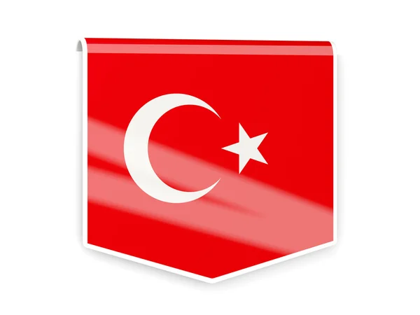 Flag label of turkey — Stock Photo, Image