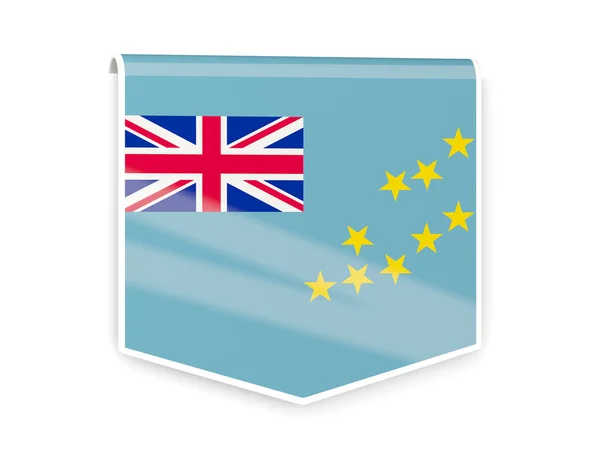 Étiquette drapeau de tuvalu — Photo