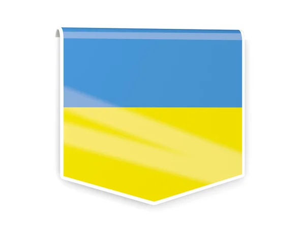 Ukrayna bayrağı etiket — Stok fotoğraf