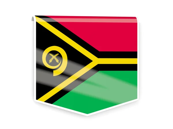 Label van de vlag van vanuatu — Stockfoto