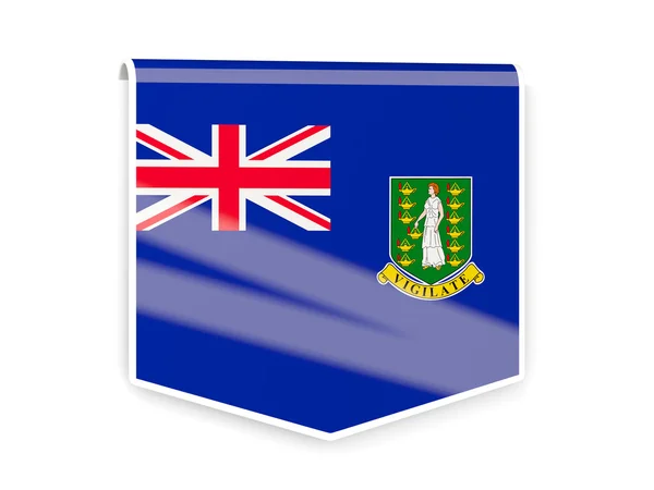 Flagga etikett av Jungfruöarna brittiska — Stockfoto
