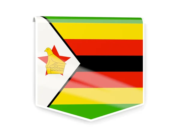 Étiquette drapeau de zimbabwe — Photo