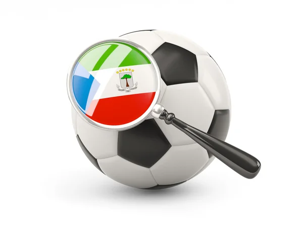 Calcio con bandiera ingrandita di ghinea equatoriale — Foto Stock
