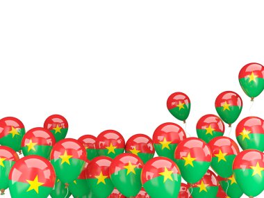 Burkina faso bayrağı ile uçan balonlar