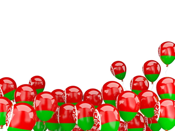 Flying balloons with flag of belarus — Stock Photo, Image