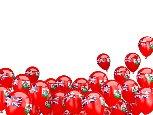 Létající balóny s Bermudská vlajka — Stock fotografie