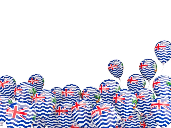 Létající balóny s vlajkou Britské indickooceánské území — Stock fotografie