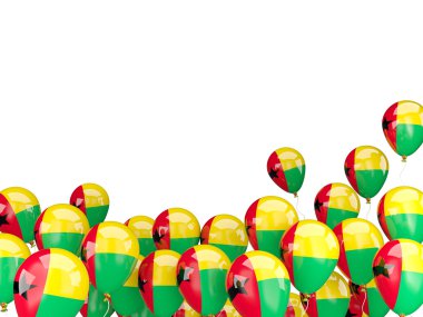 Gine bissau Cumhuriyeti bayrağı ile uçan balonlar