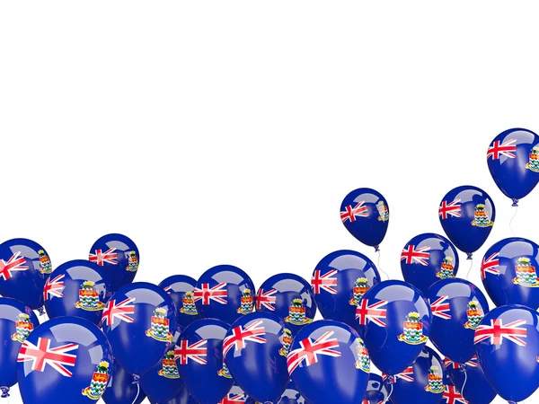 Flying balloons with flag of cayman islands — Stock Photo, Image