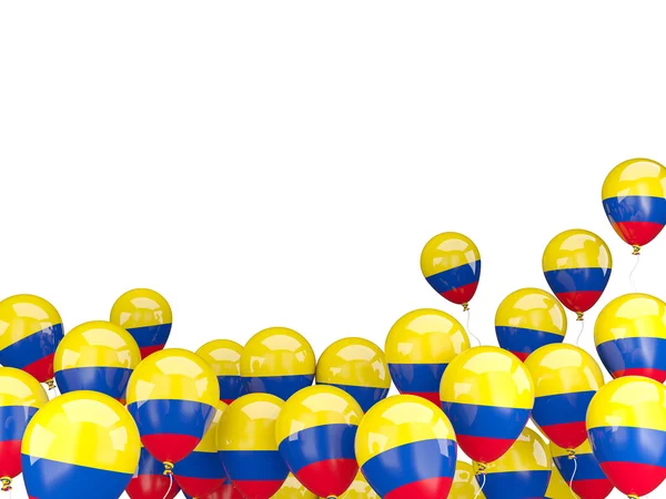 Flygande ballonger med flagga i colombia — Stockfoto