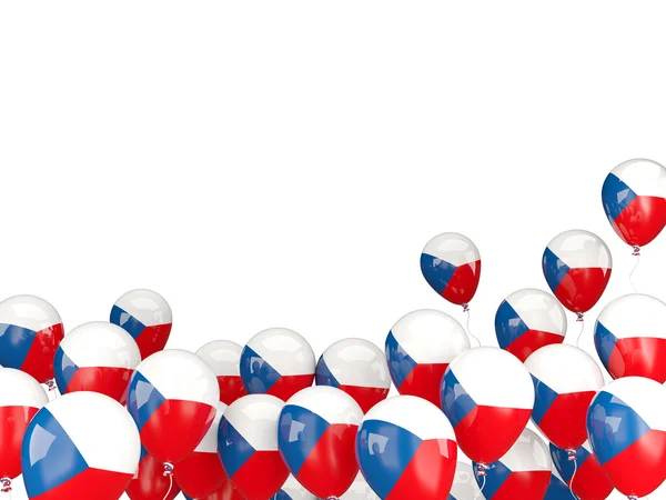 Воздушные шары с флагом Чешской республики — стоковое фото