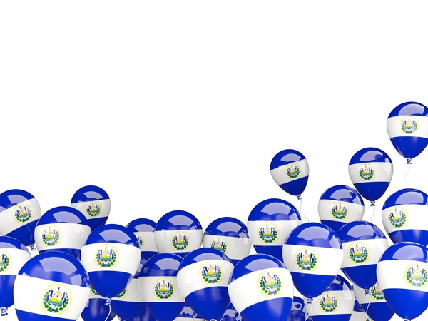 Latające balony z flaga Salwadoru — Zdjęcie stockowe