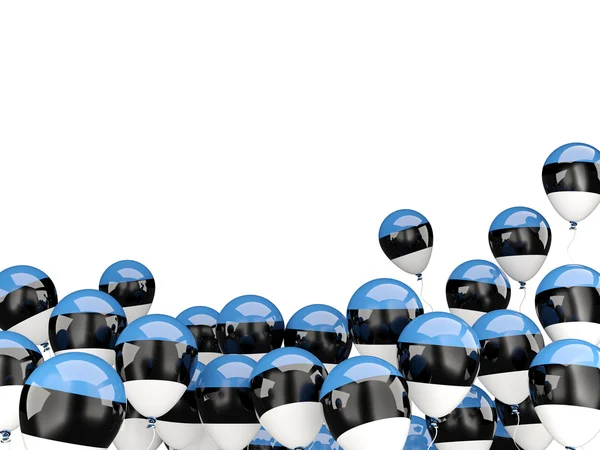 Balões voadores com bandeira de estonia — Fotografia de Stock
