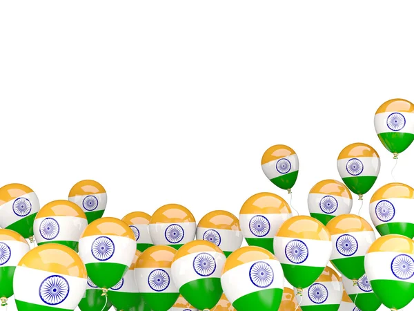 Luftballons mit der Flagge Indiens — Stockfoto