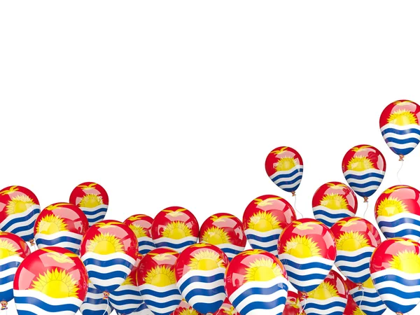 Latające balony z flaga kiribati — Zdjęcie stockowe