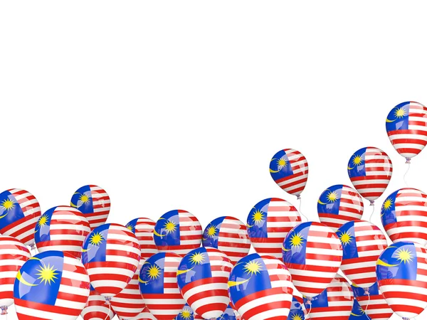 Літаючі кульки з прапором Малайзії — стокове фото