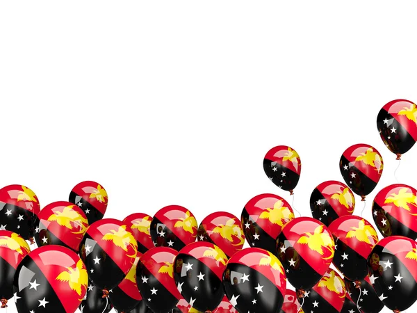 Luftballons mit der Flagge von Papua Neuguinea — Stockfoto