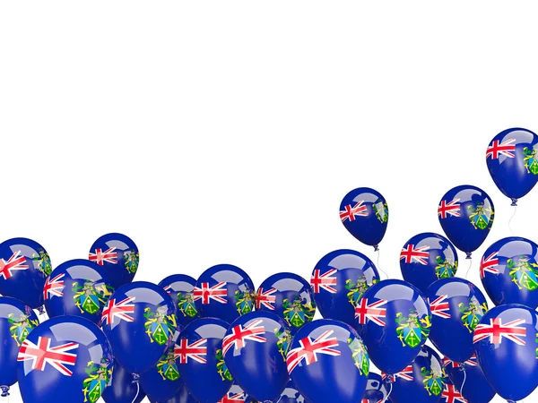 Balões voadores com bandeira de ilhas Pitcairn — Fotografia de Stock