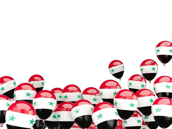 Vliegende ballons met vlag van Syrië — Stockfoto