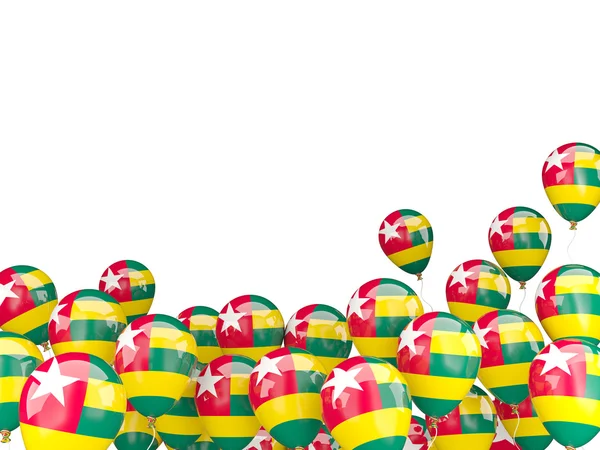 Ballons volants avec drapeau du Togo — Photo