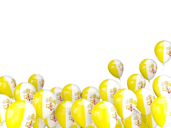 Globos de vuelo con bandera de la ciudad de Vatican —  Fotos de Stock